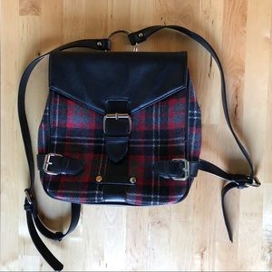 Plaid Flannel Backpack Purse